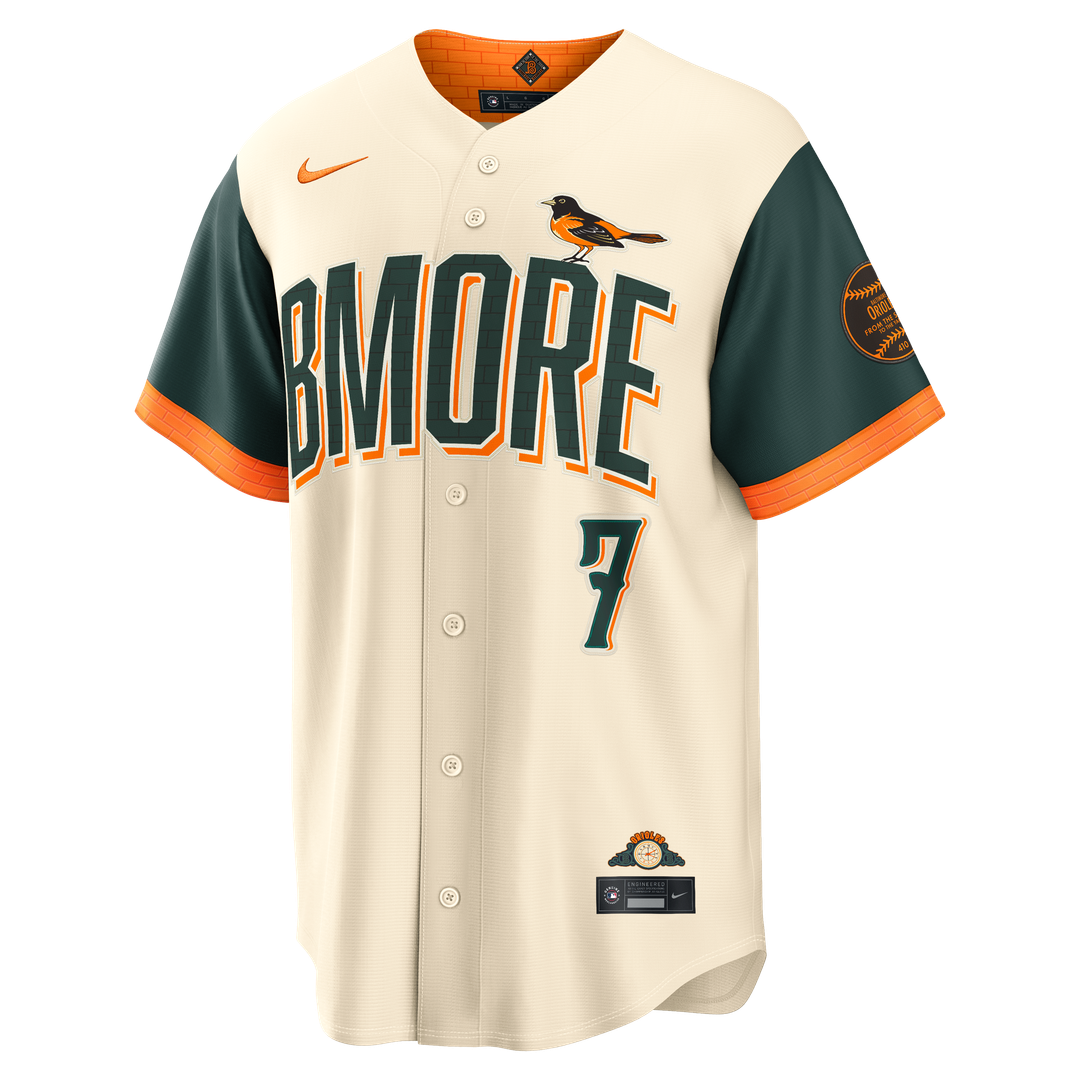 Baltimore Orioles Jackson Holliday Nike 2026 City Connect Stadium Jersey - Cream Team Jersey Sports Fan Apparel
