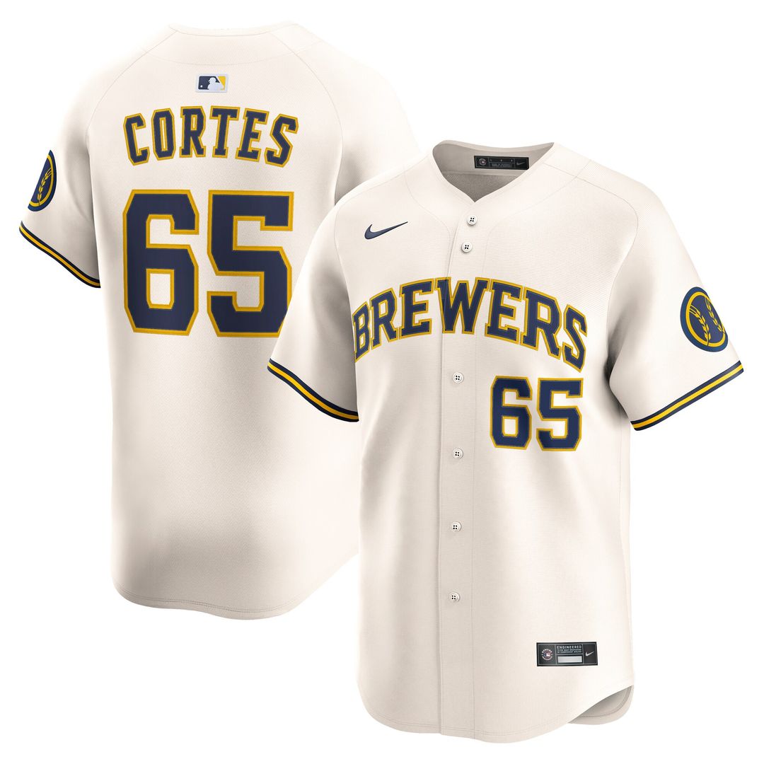 Milwaukee Brewers Nestor Cortes Nike Home Limited Player Jersey - Cream Team Jersey Sports Fan Apparel
