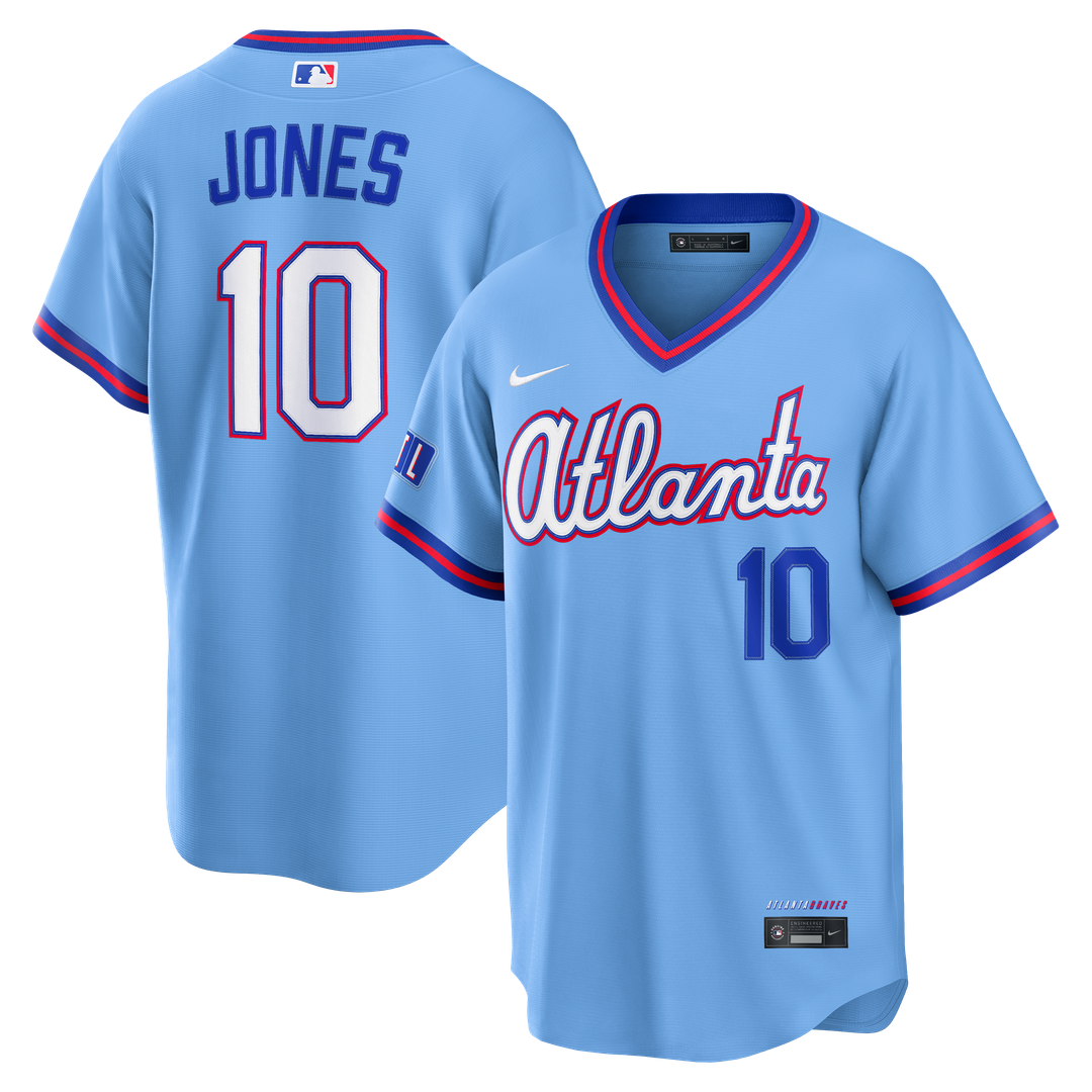 Atlanta Braves Chipper Jones Nike 2026 City Connect Stadium Jersey - Powder Blue Team Jersey Sports Fan Apparel