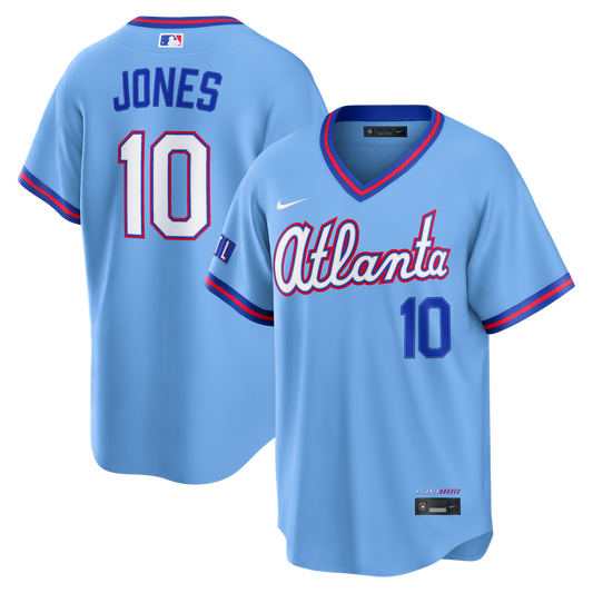 Atlanta Braves Chipper Jones Nike 2026 City Connect Stadium Jersey - Powder Blue Team Jersey Sports Fan Apparel