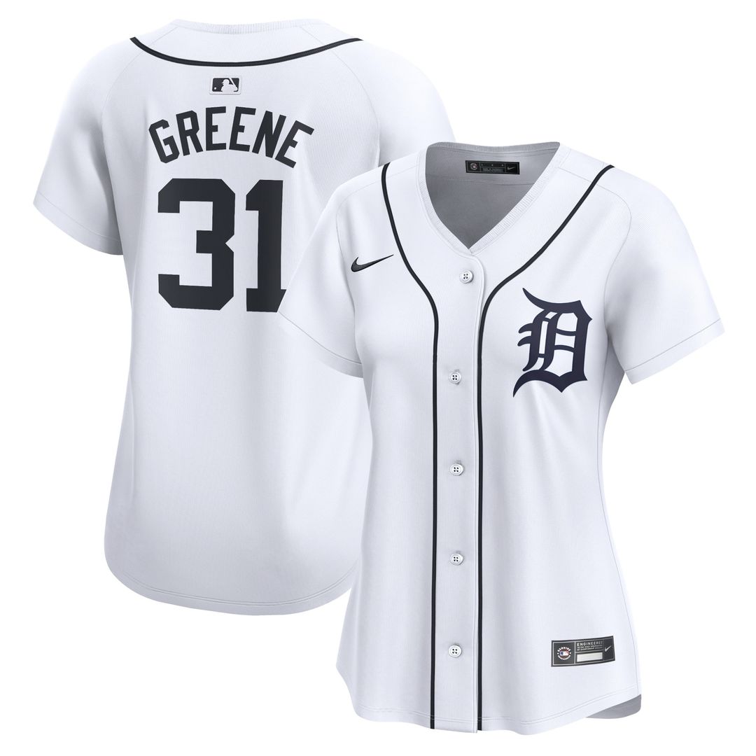Detroit Tigers Riley Greene Nike Women's Home Limited Player Jersey - White Team Jersey Sports Fan Apparel