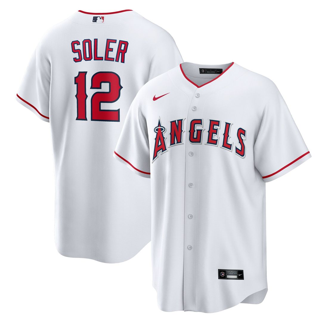 Los Angeles Angels Jorge Soler Nike Home Replica Jersey - White Team Jersey Sports Fan Apparel