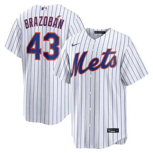 New York Mets Huascar Brazobán Nike Home Replica Jersey - White Team Jersey Sports Fan Apparel