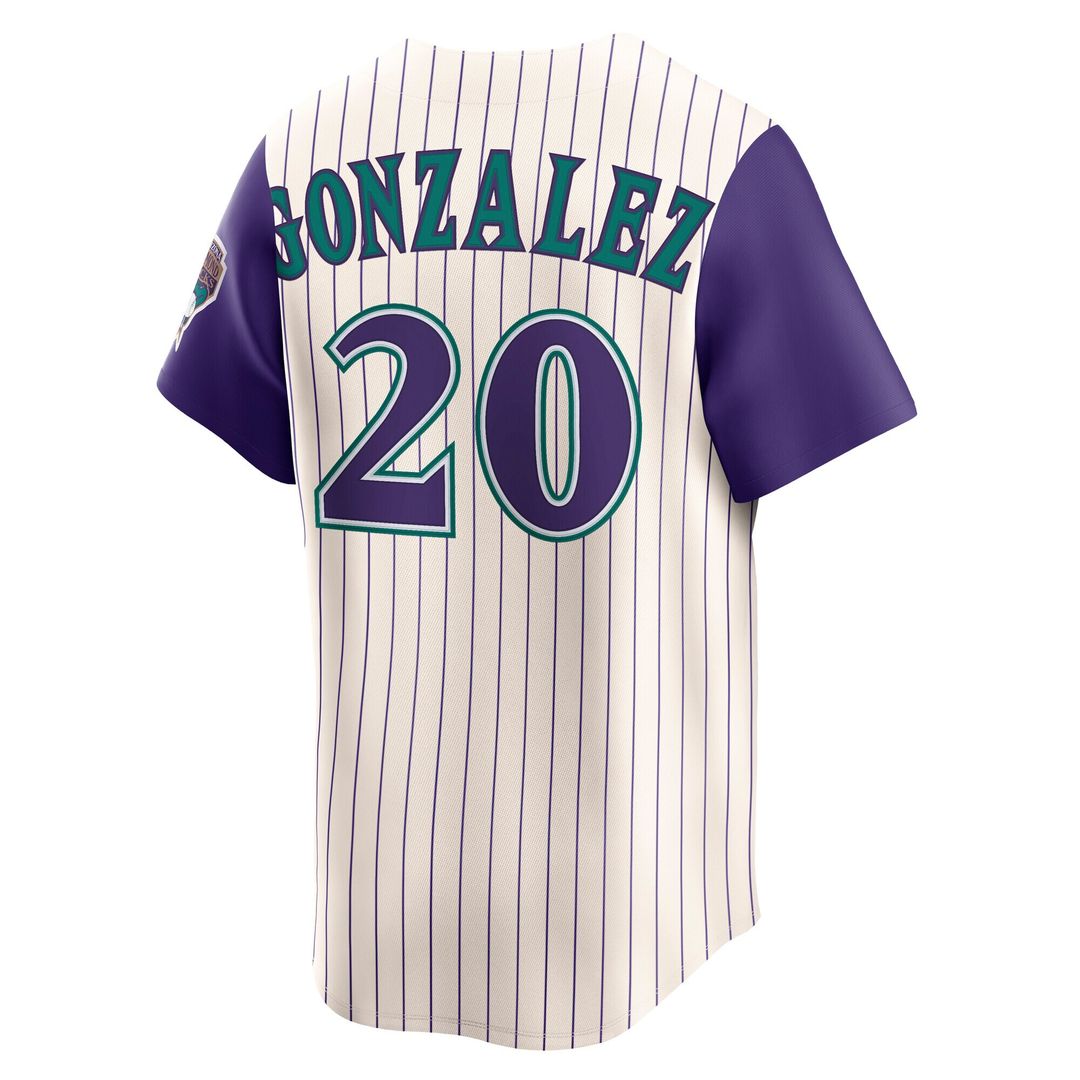 Arizona Diamondbacks Luis Gonzalez Nike Throwback Cooperstown Limited Jersey - Cream Team Jersey Sports Fan Apparel