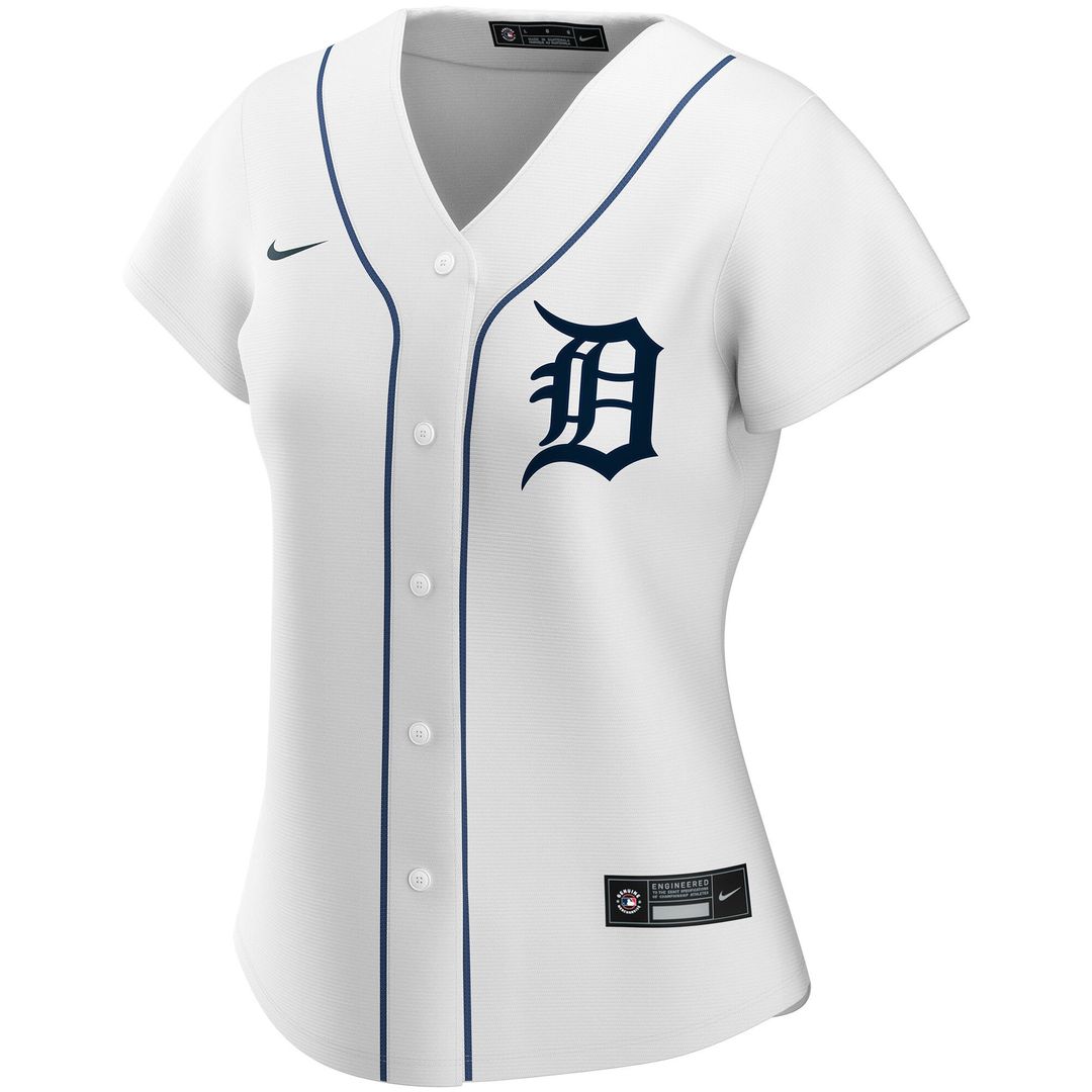 Detroit Tigers Nike Women's Home Replica Custom Jersey - White Team Jersey Sports Fan Apparel