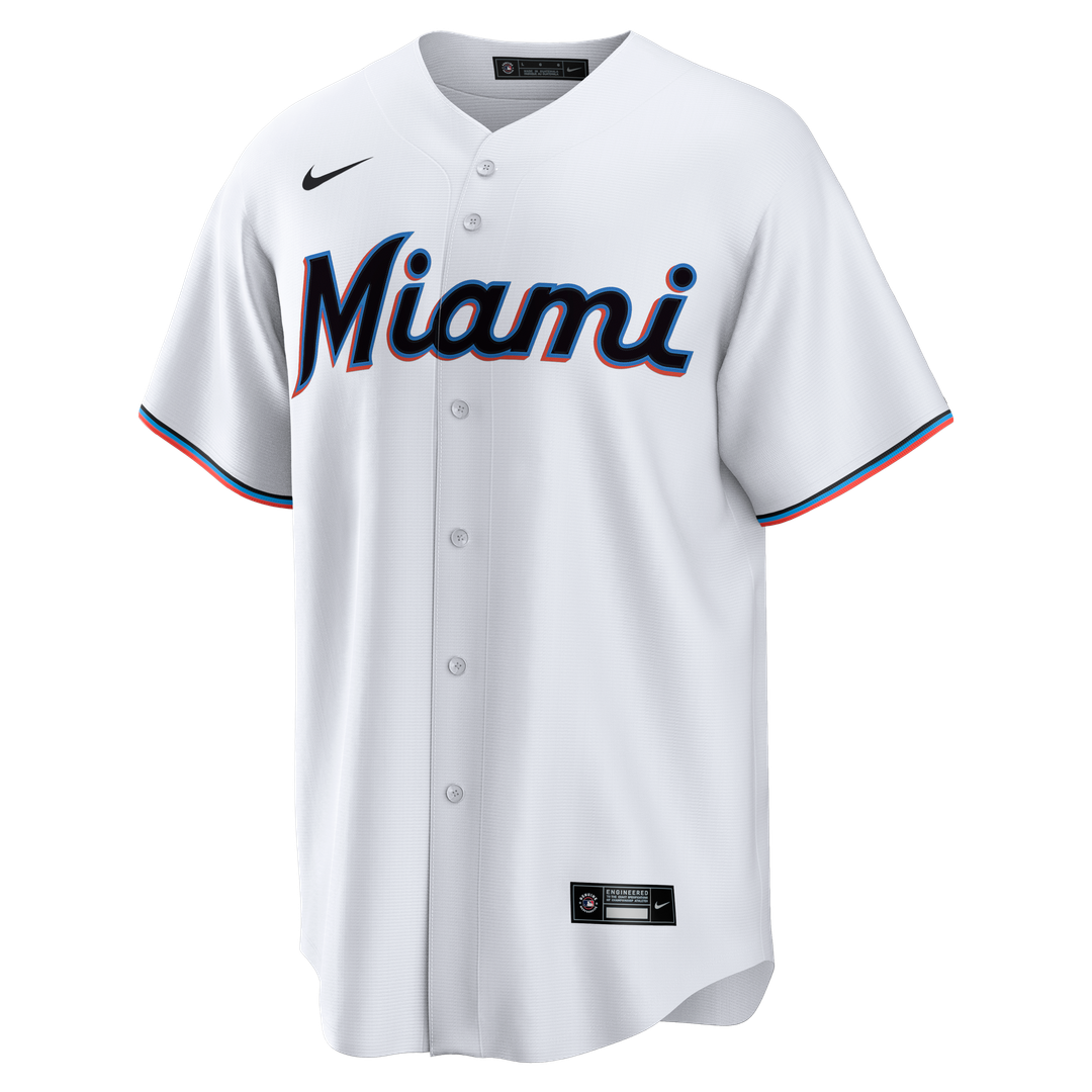 Miami Marlins Nike Home Big & Tall Replica Jersey - White Team Jersey Sports Fan Apparel