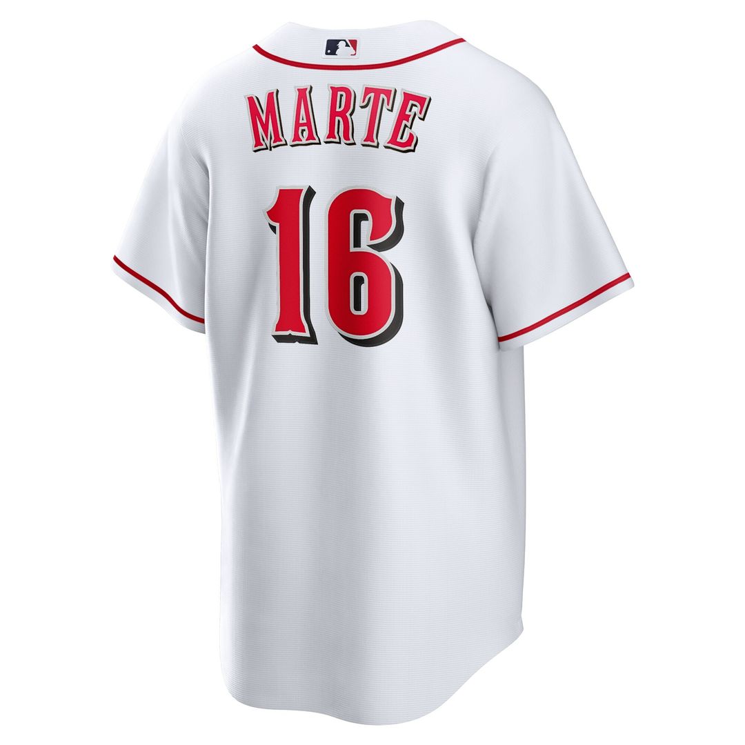 Cincinnati Reds Noelvi Marte Nike Home Replica Jersey - White Team Jersey Sports Fan Apparel