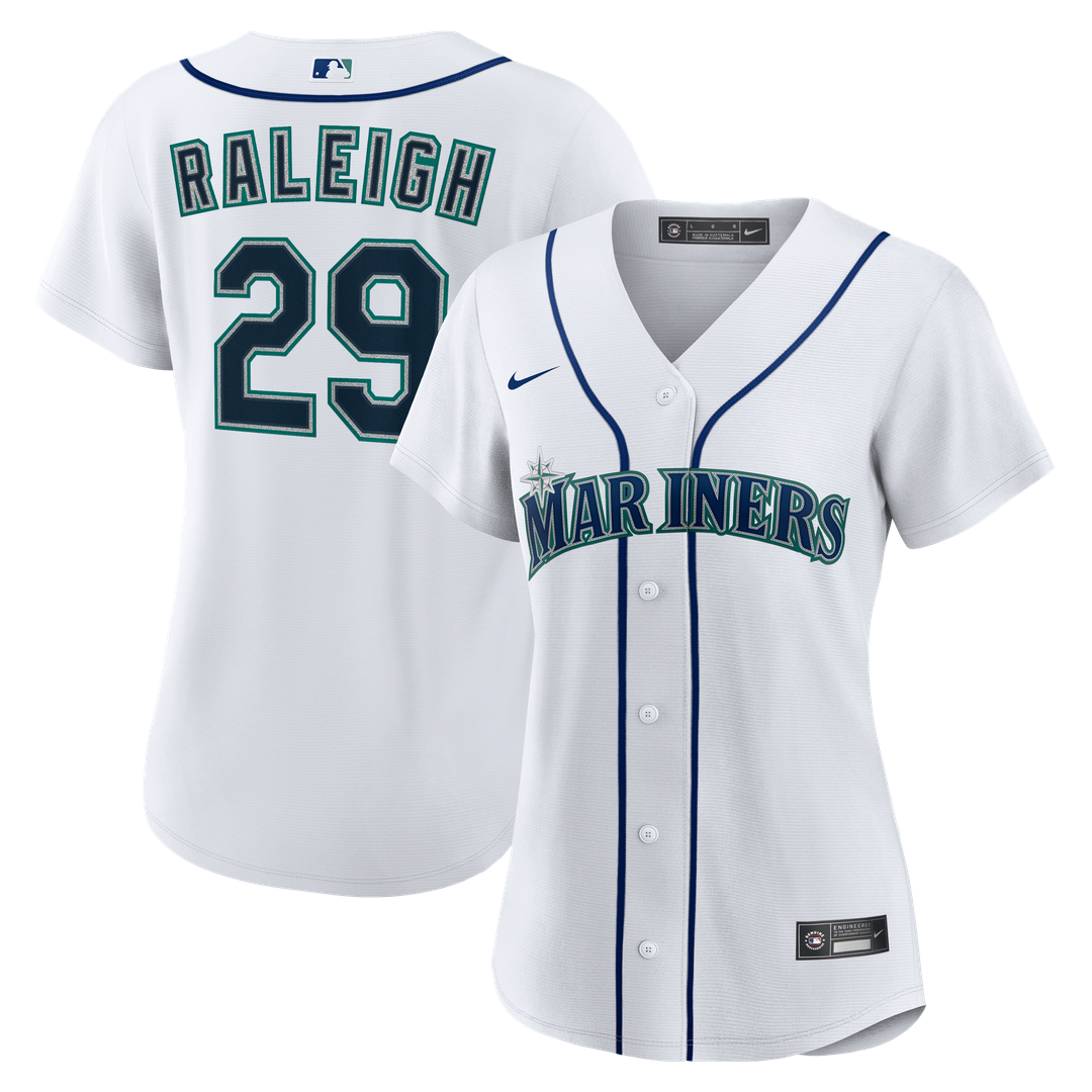 Seattle Mariners Cal Raleigh Nike Women's Home Replica Jersey - White Team Jersey Sports Fan Apparel