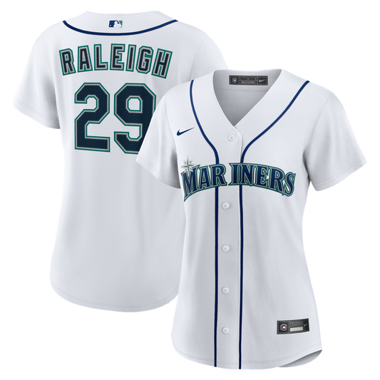 Seattle Mariners Cal Raleigh Nike Women's Home Replica Jersey - White Team Jersey Sports Fan Apparel