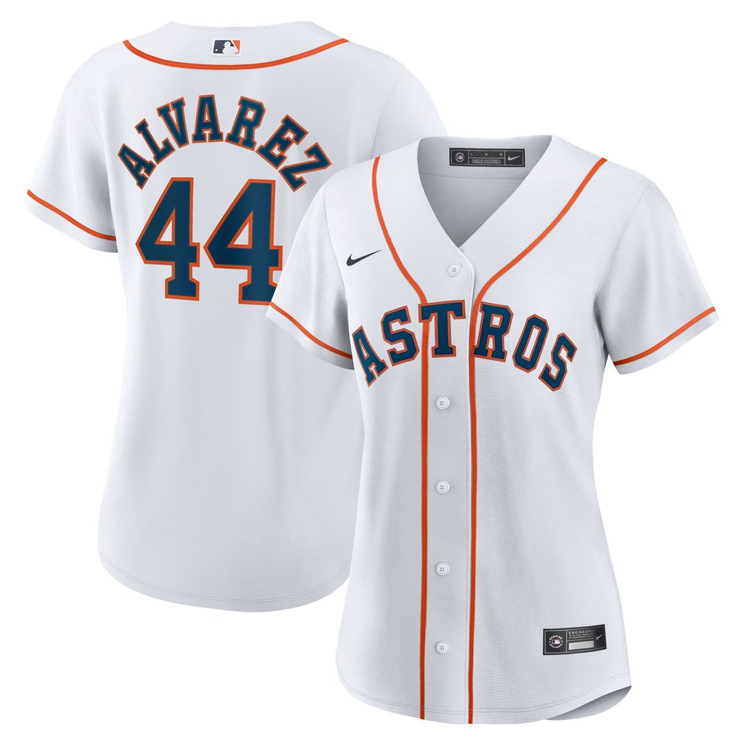 Houston Astros Yordan Alvarez Nike Women's Home Replica Jersey - White Team Jersey Sports Fan Apparel