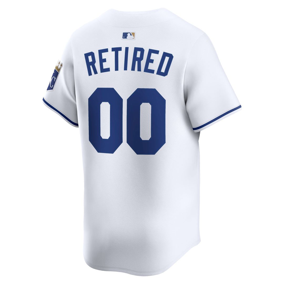 Kansas City Royals Nike Home Limited Pick - A - Player Retired Roster Jersey - White Team Jersey Sports Fan Apparel