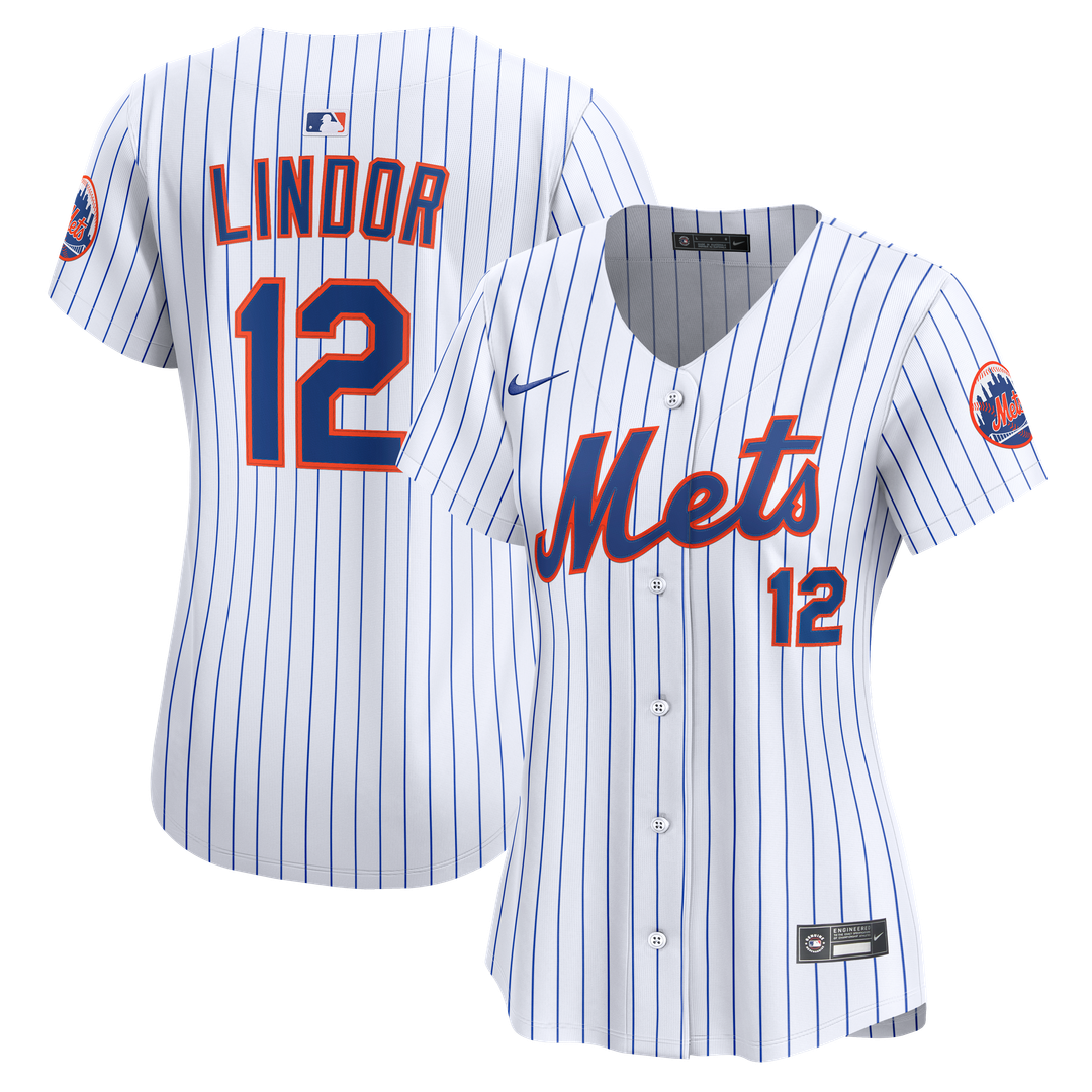 New York Mets Francisco Lindor Nike Women's Home Limited Jersey - White Team Jersey Sports Fan Apparel