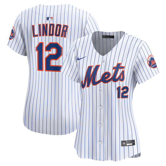 New York Mets Francisco Lindor Nike Women's Home Limited Jersey - White Team Jersey Sports Fan Apparel