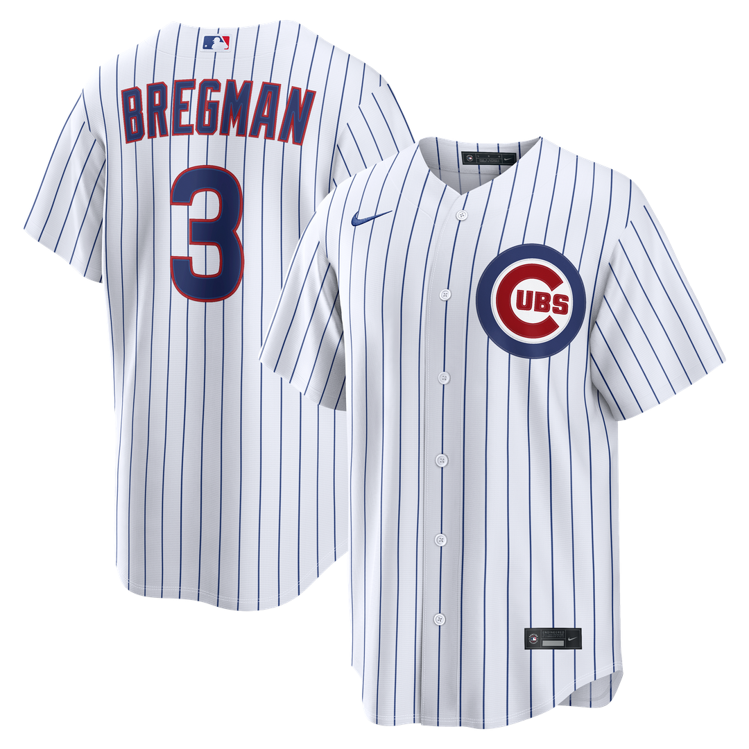 Chicago Cubs Alex Bregman Nike Home Replica Jersey - White Team Jersey Sports Fan Apparel