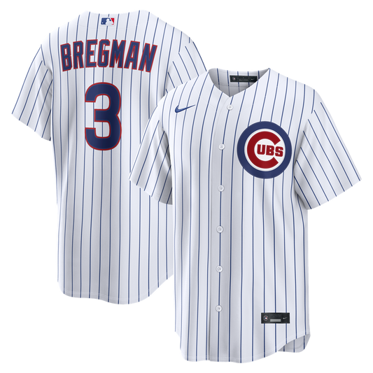 Chicago Cubs Alex Bregman Nike Home Replica Jersey - White Team Jersey Sports Fan Apparel