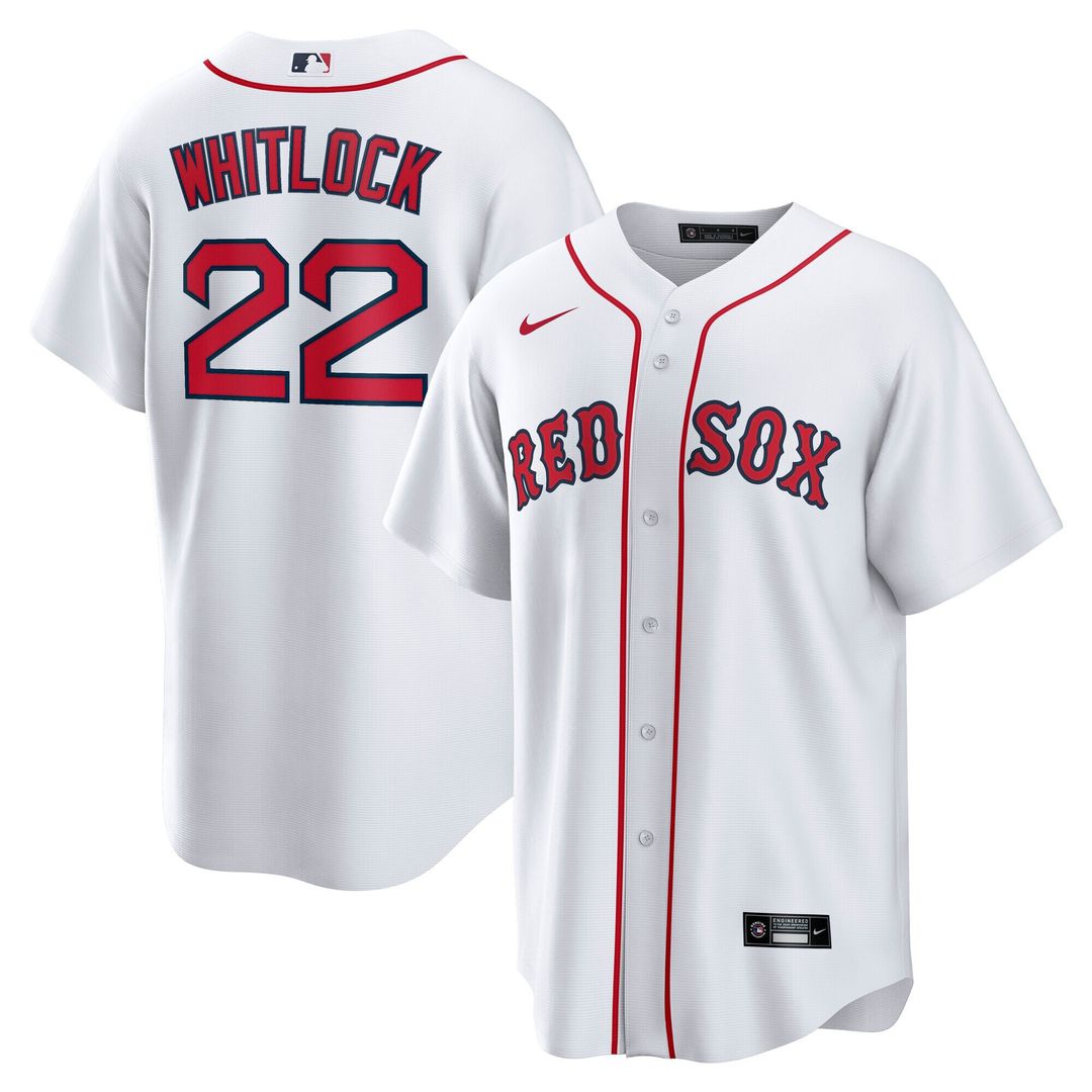 Boston Red Sox Garrett Whitlock Nike Home Replica Jersey - White Team Jersey Sports Fan Apparel