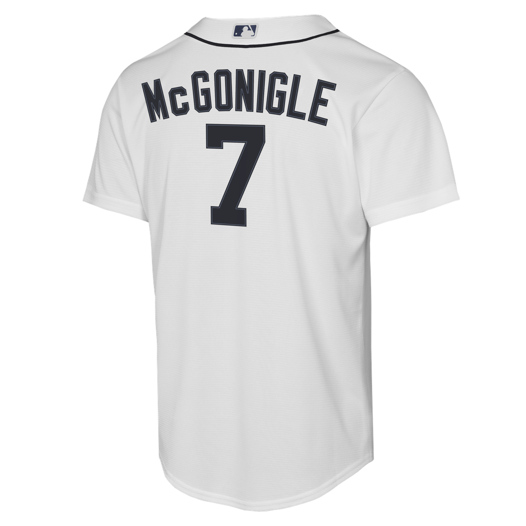 Detroit Tigers Kevin McGonigle Nike Youth Home Replica Jersey - White Team Jersey Sports Fan Apparel