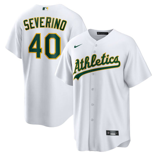 Athletics Luis Severino Nike Home Replica Jersey - White Team Jersey Sports Fan Apparel
