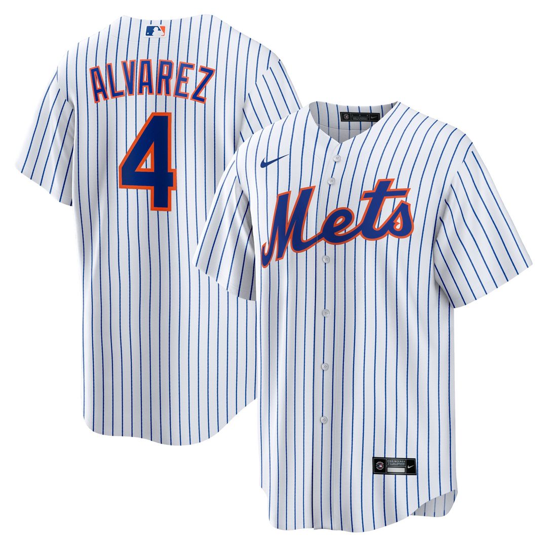New York Mets Francisco Alvarez Nike Replica Player Jersey - White Team Jersey Sports Fan Apparel
