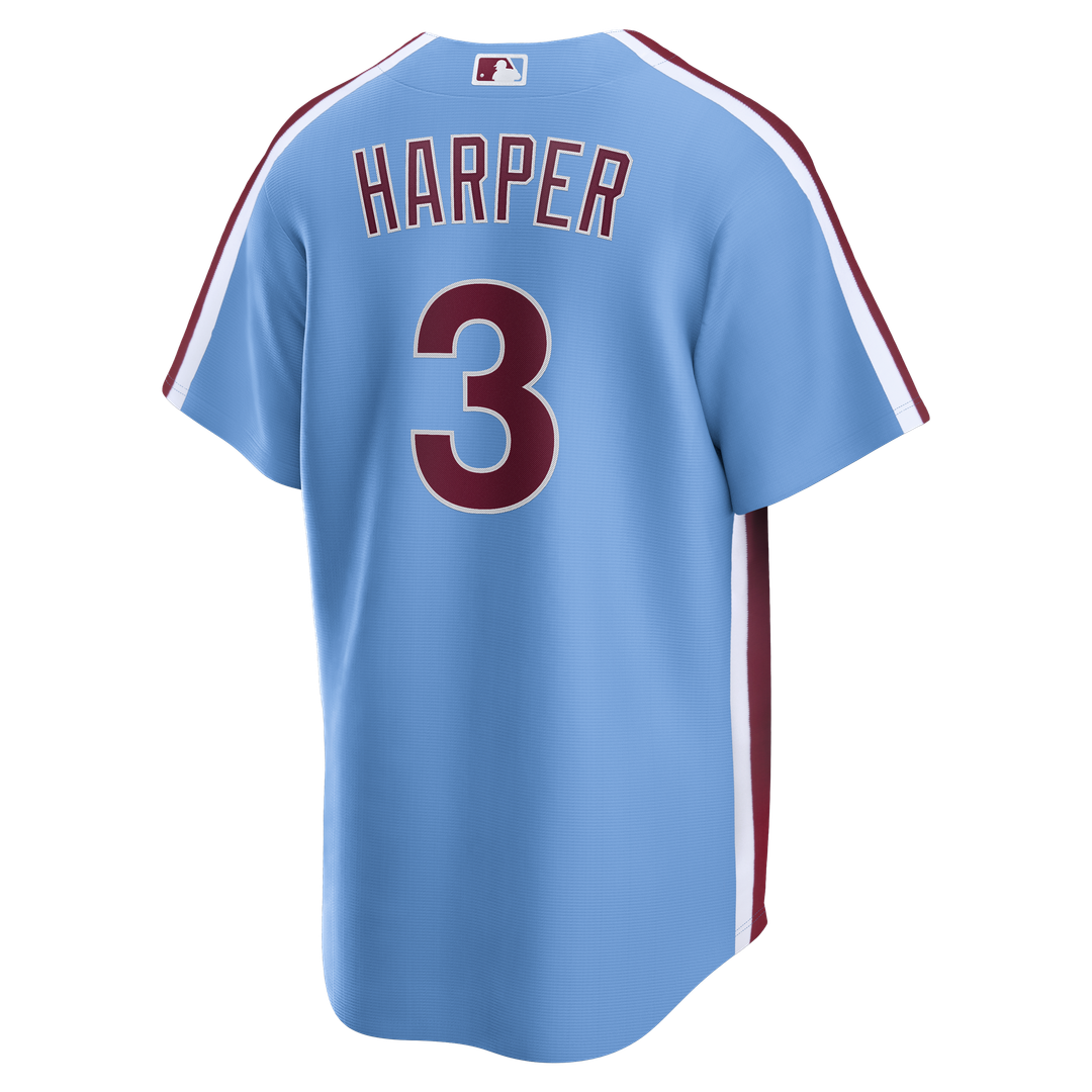 Philadelphia Phillies Bryce Harper Nike Alternate Replica Jersey - Light Blue Team Jersey Sports Fan Apparel