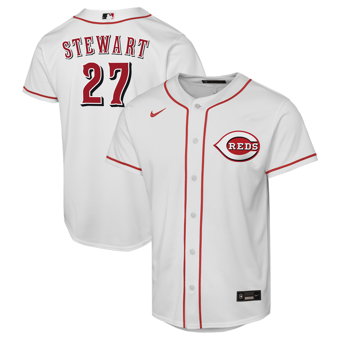 Cincinnati Reds Sal Stewart Nike Youth Home Replica Player Jersey - White Team Jersey Sports Fan Apparel