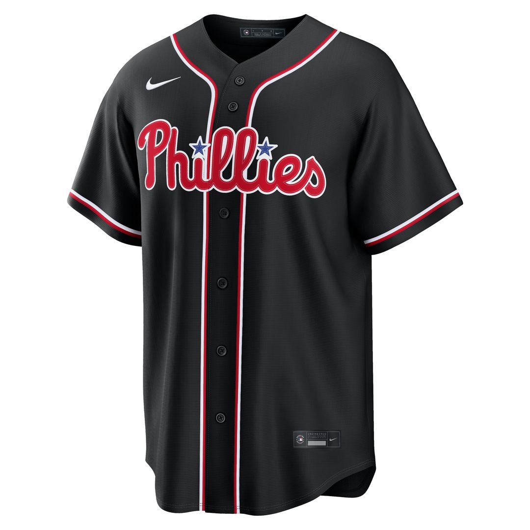 Philadelphia Phillies Nike Fashion Replica Black Out Jersey Team Jersey Sports Fan Apparel
