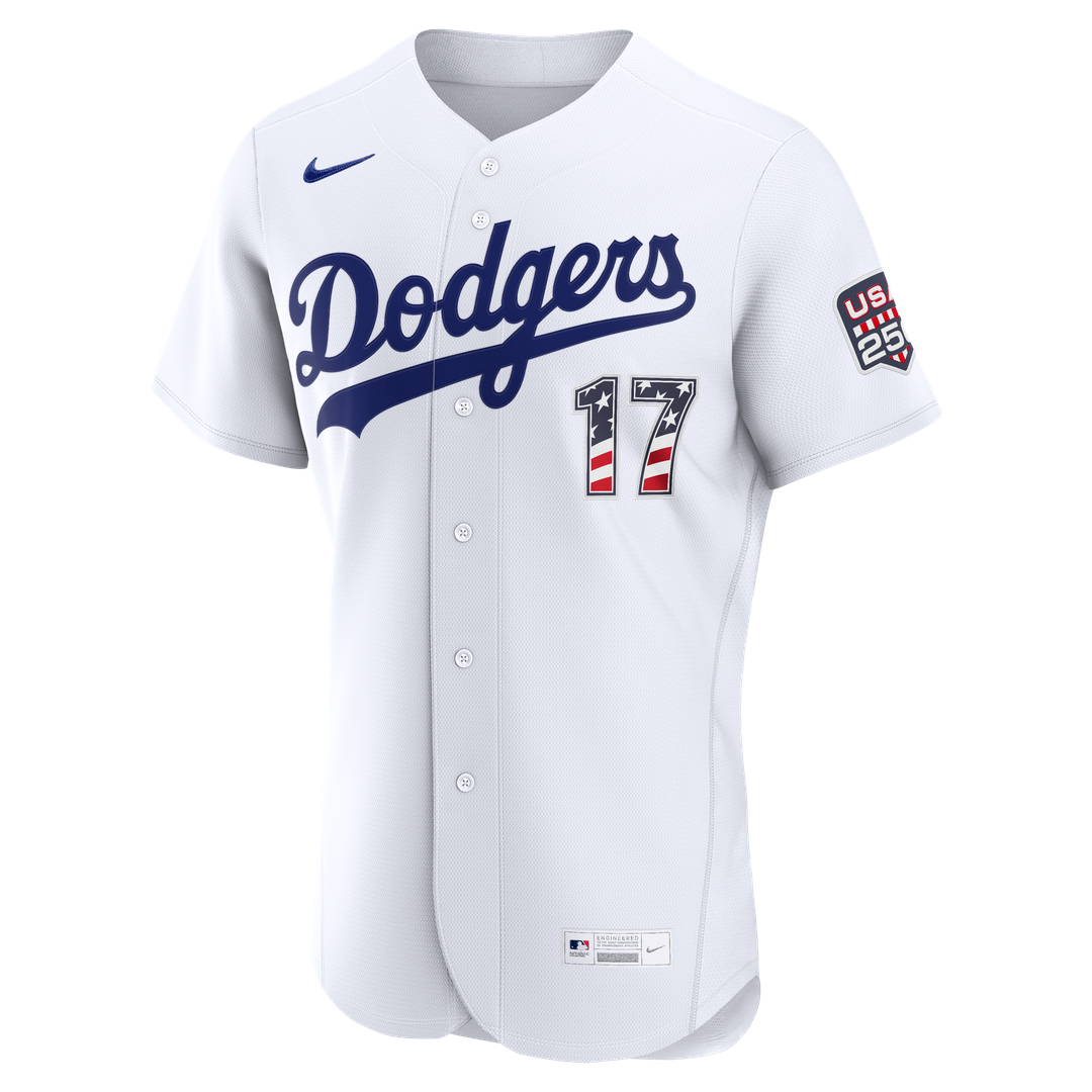 Los Angeles Dodgers Shohei Ohtani Nike USA 250 Fourth of July Home Authentic Jersey - White Team Jersey Sports Fan Apparel