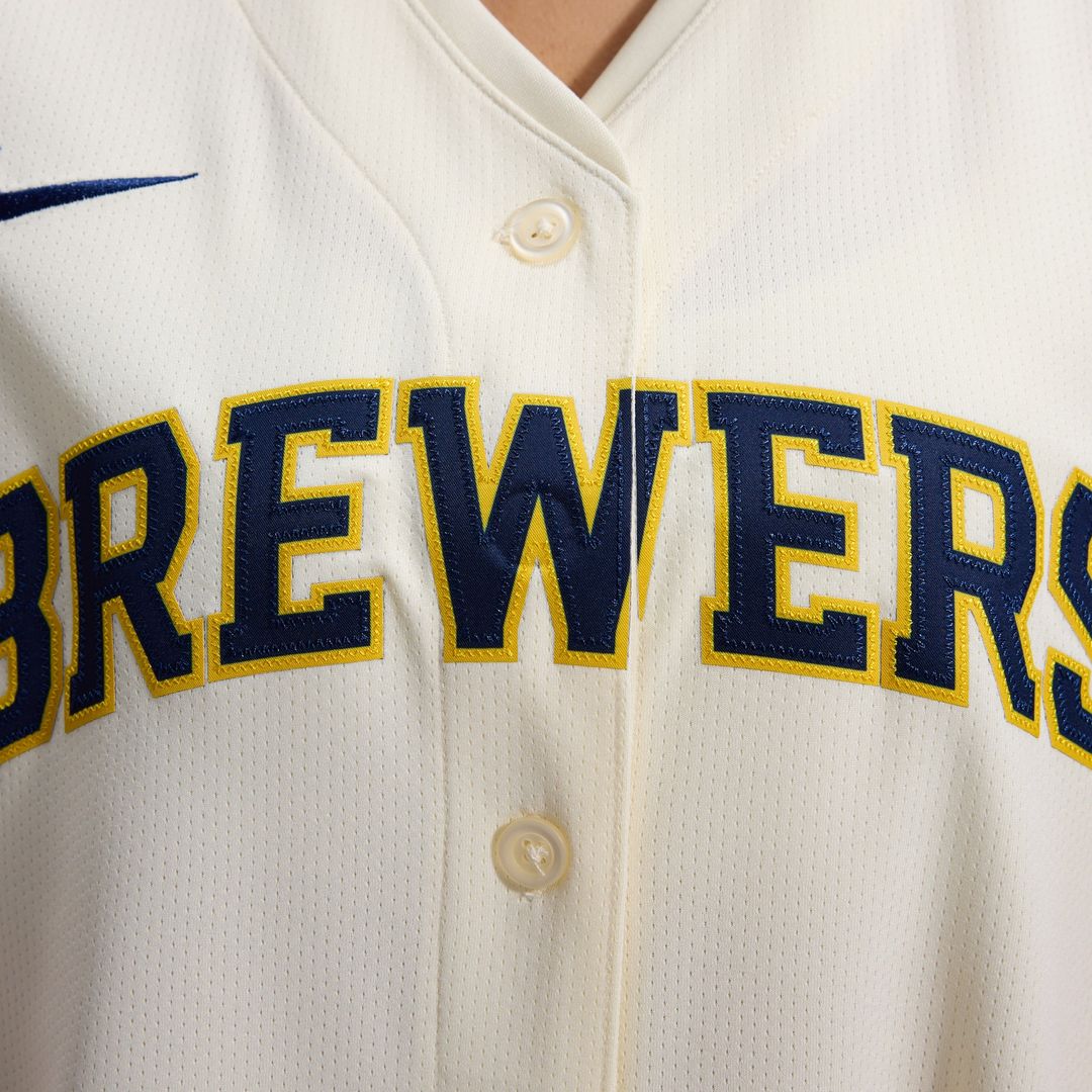 Milwaukee Brewers Nike Women's Home Limited Jersey - Cream Team Jersey Sports Fan Apparel