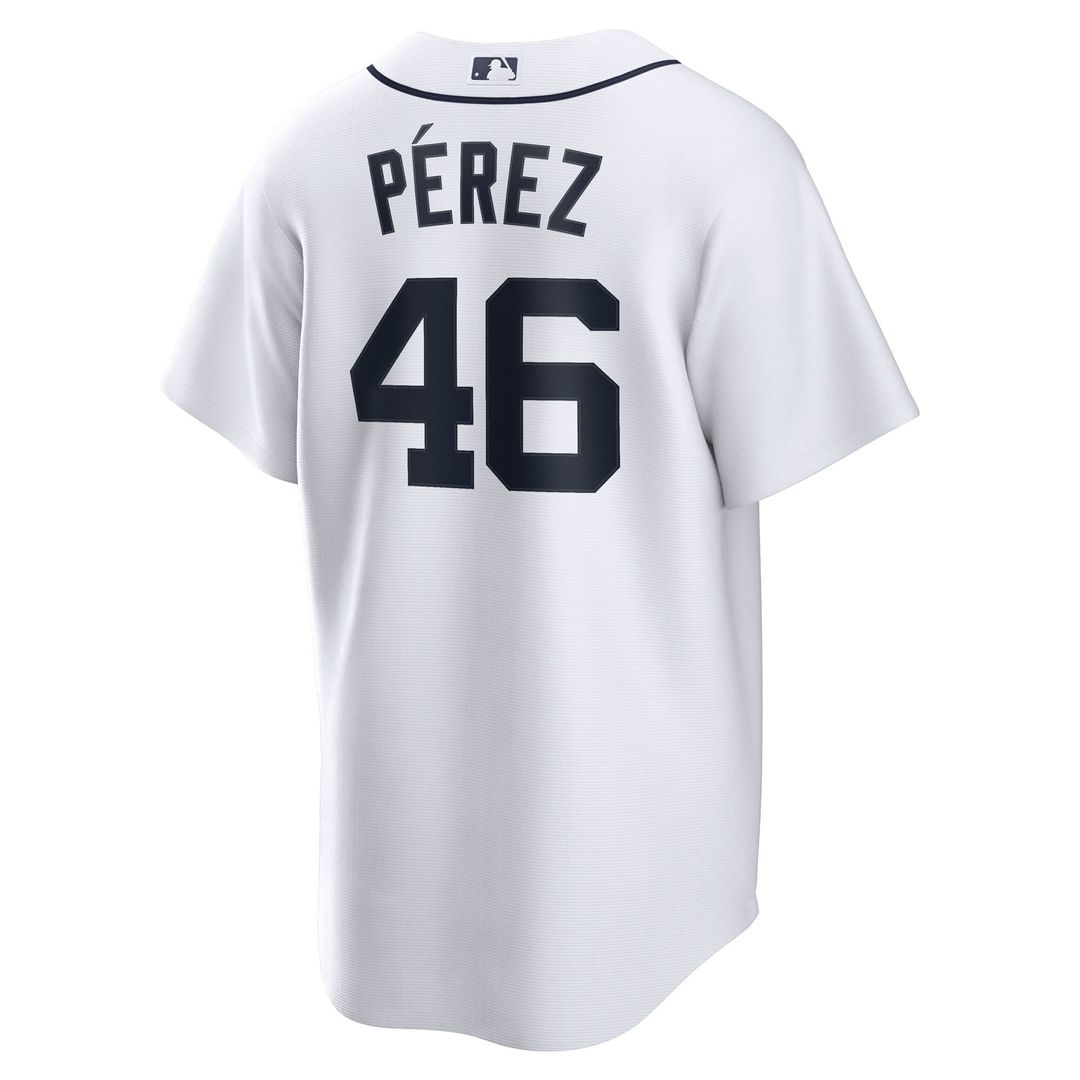 Detroit Tigers Wenceel Pérez Nike Home Replica Jersey - White Team Jersey Sports Fan Apparel