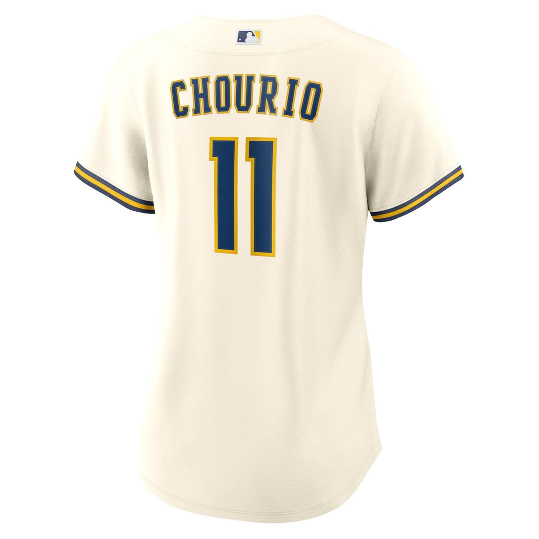 Milwaukee Brewers Jackson Chourio Nike Women's Home Replica Jersey - Cream Team Jersey Sports Fan Apparel
