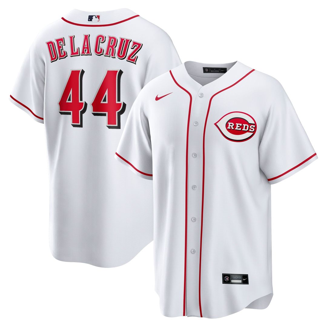 Cincinnati Reds Elly De La Cruz Nike Home Replica Jersey - White Team Jersey Sports Fan Apparel
