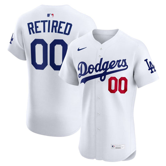 Los Angeles Dodgers Nike Home Elite Pick - A - Player Retired Roster Jersey - White Team Jersey Sports Fan Apparel