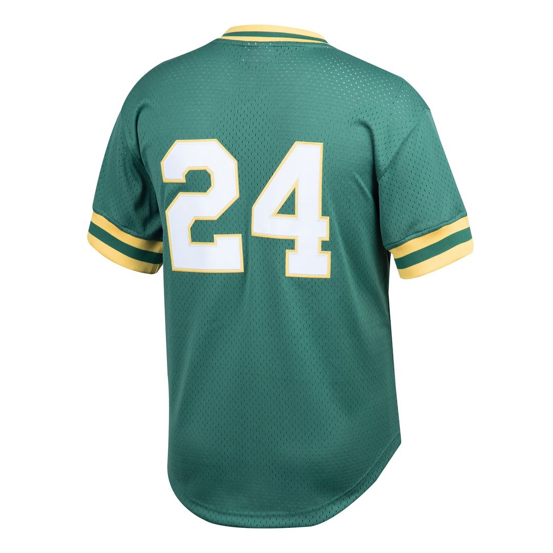 Athletics Rickey Henderson Mitchell & Ness Cooperstown Big & Tall Mesh Batting Practice Jersey - Green Team Jersey Sports Fan Apparel