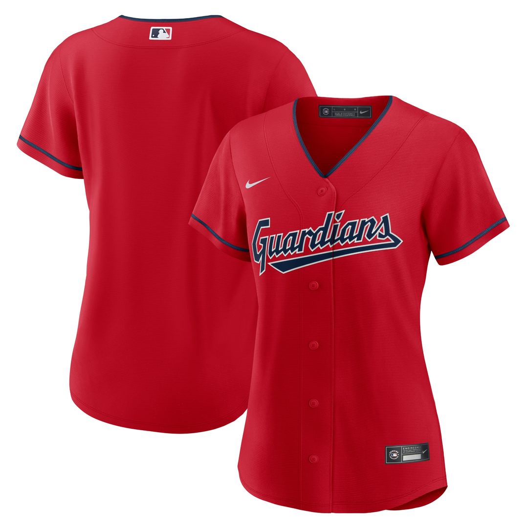 Cleveland Guardians Nike Women's Alternate Official Replica Jersey - Navy Team Jersey Sports Fan Apparel