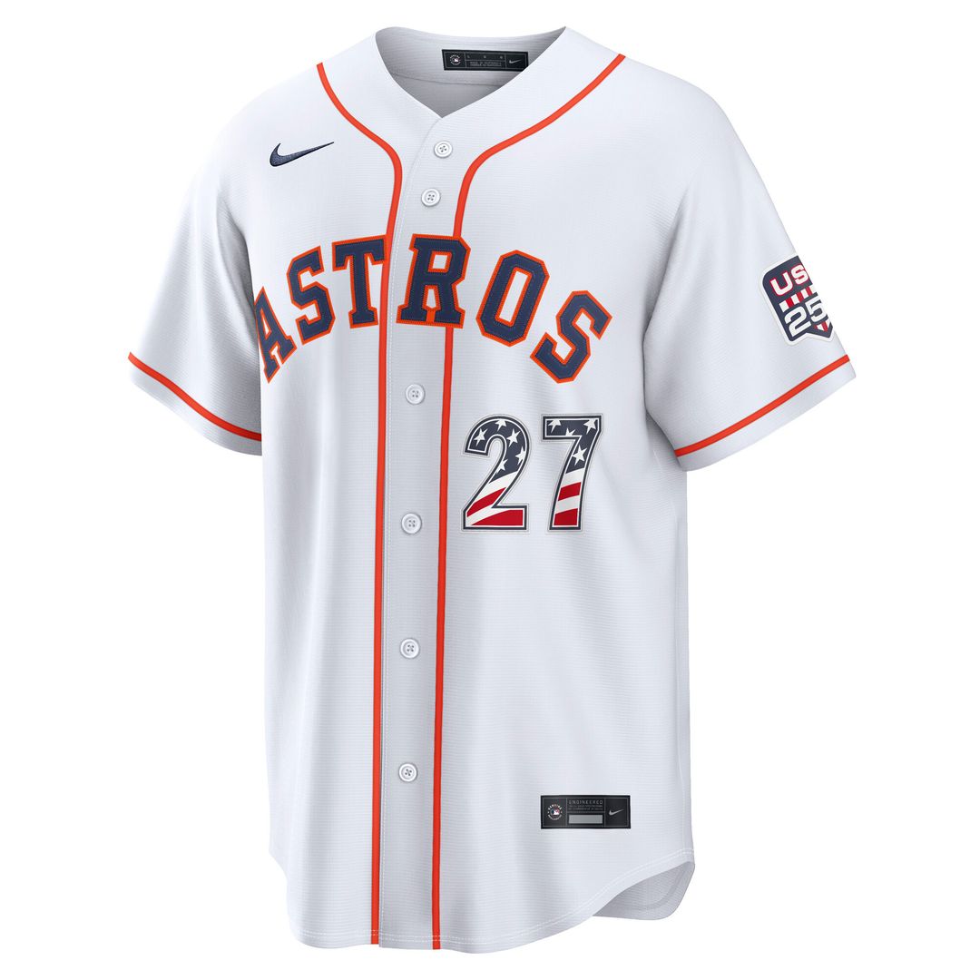 Houston Astros Jose Altuve Nike USA 250 Fourth of July Home Stadium Jersey - White Team Jersey Sports Fan Apparel