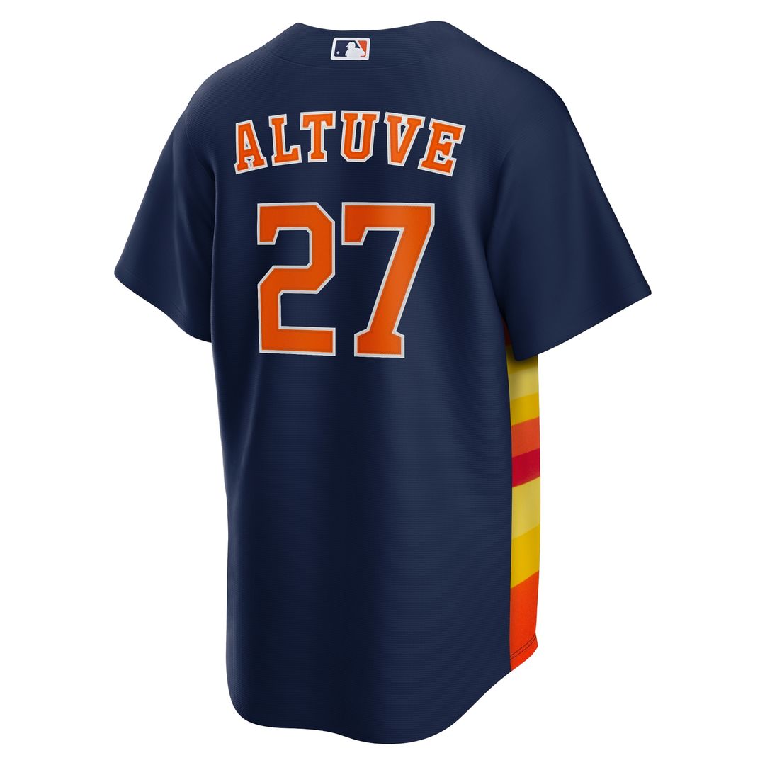 Houston Astros Jose Altuve Nike Alternate 2 Replica Jersey - Navy Team Jersey Sports Fan Apparel