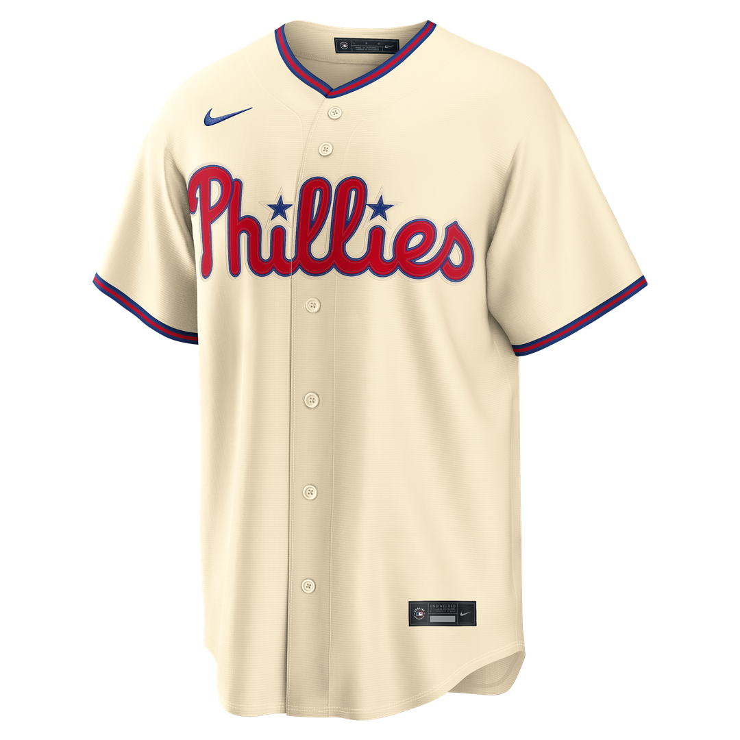 Philadelphia Phillies Nike Alternate Replica Jersey - Cream Team Jersey Sports Fan Apparel