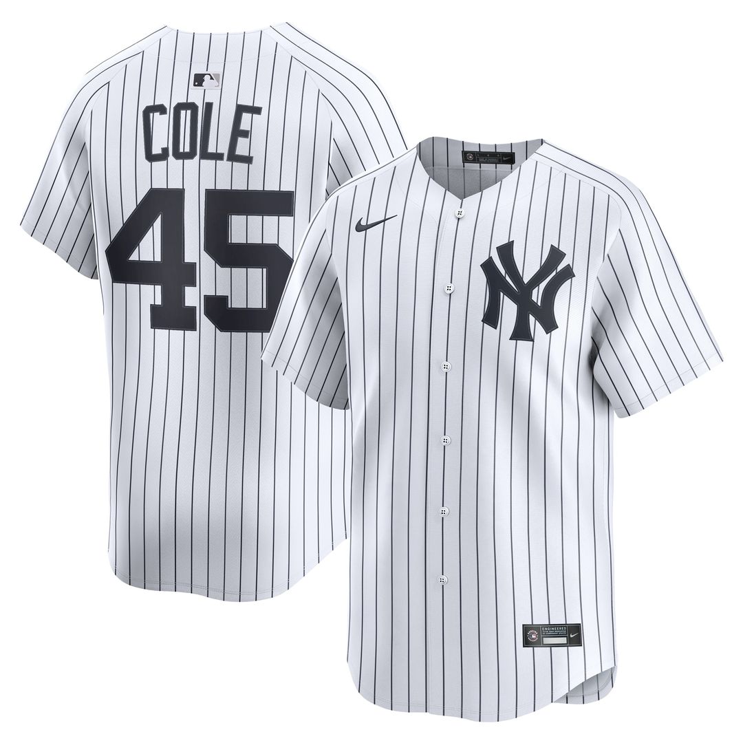 New York Yankees Gerrit Cole Nike Home Limited Player Jersey - White Team Jersey Sports Fan Apparel