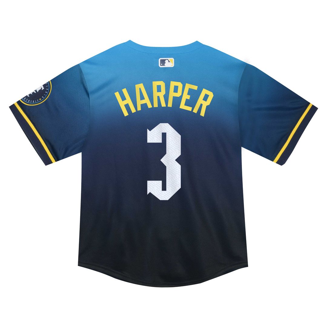 Philadelphia Phillies Bryce Harper Nike Toddler 2024 City Connect Limited Player Jersey - Blue Team Jersey Sports Fan Apparel