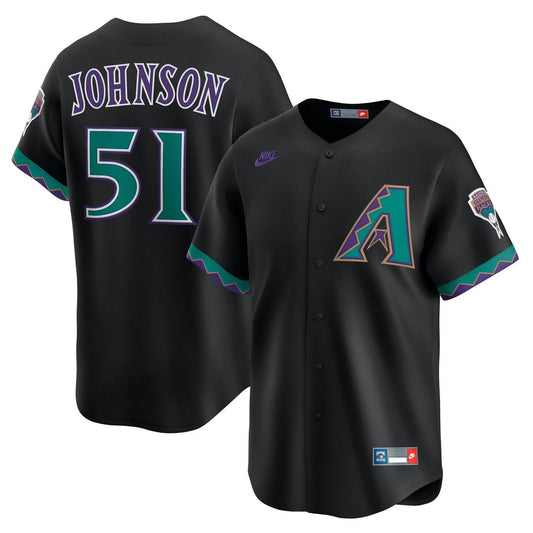 Arizona Diamondbacks Randy Johnson Nike Throwback Cooperstown Limited Jersey - Black Team Jersey Sports Fan Apparel