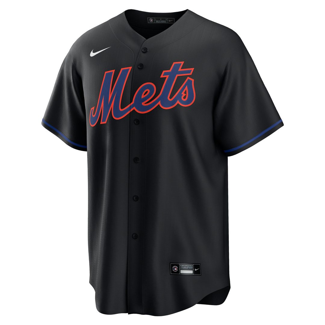 New York Mets Brandon Nimmo Nike Alternate Replica Jersey - Black Team Jersey Sports Fan Apparel