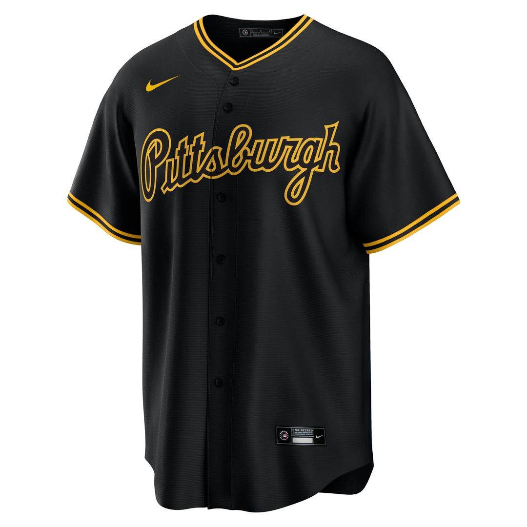 Pittsburgh Pirates Konnor Griffin Nike Alternate Replica Jersey - Black Team Jersey Sports Fan Apparel