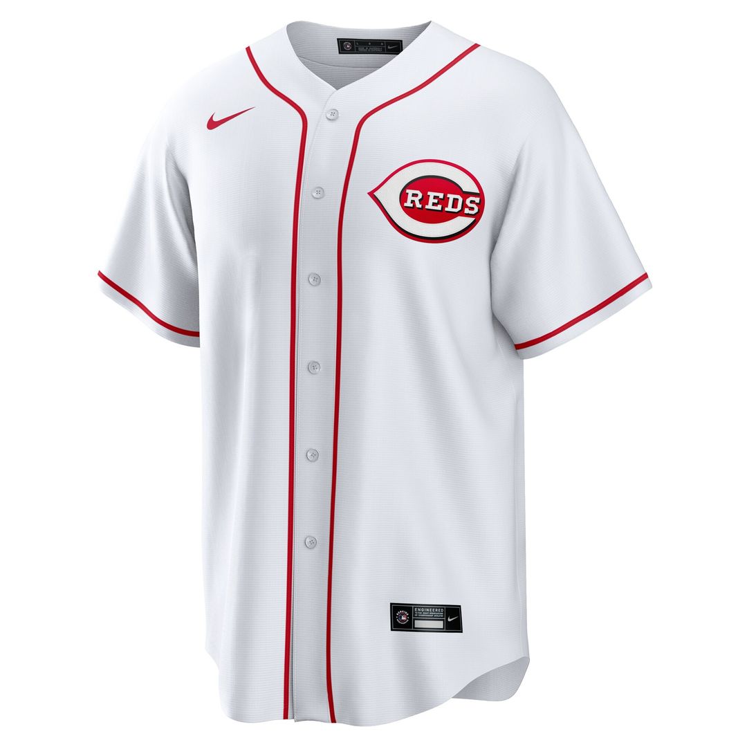 Cincinnati Reds Hunter Greene Nike Home Replica Jersey - White Team Jersey Sports Fan Apparel
