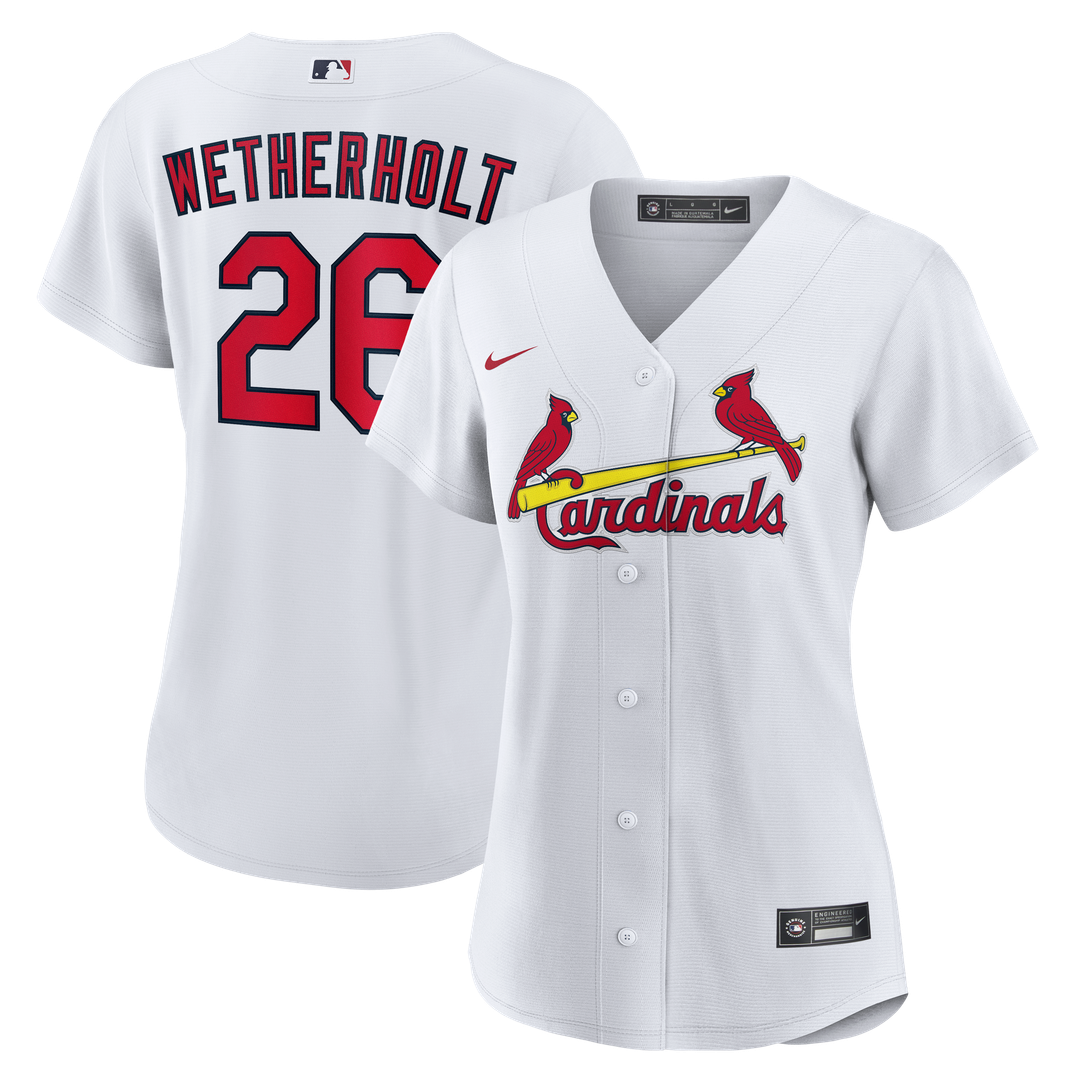 St. Louis Cardinals JJ Wetherholt Nike Women's Home Replica Jersey - White Team Jersey Sports Fan Apparel