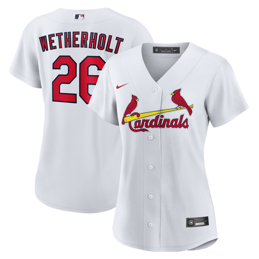 St. Louis Cardinals JJ Wetherholt Nike Women's Home Replica Jersey - White Team Jersey Sports Fan Apparel