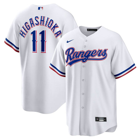 Texas Rangers Kyle Higashioka Nike Home Replica Jersey - White Team Jersey Sports Fan Apparel