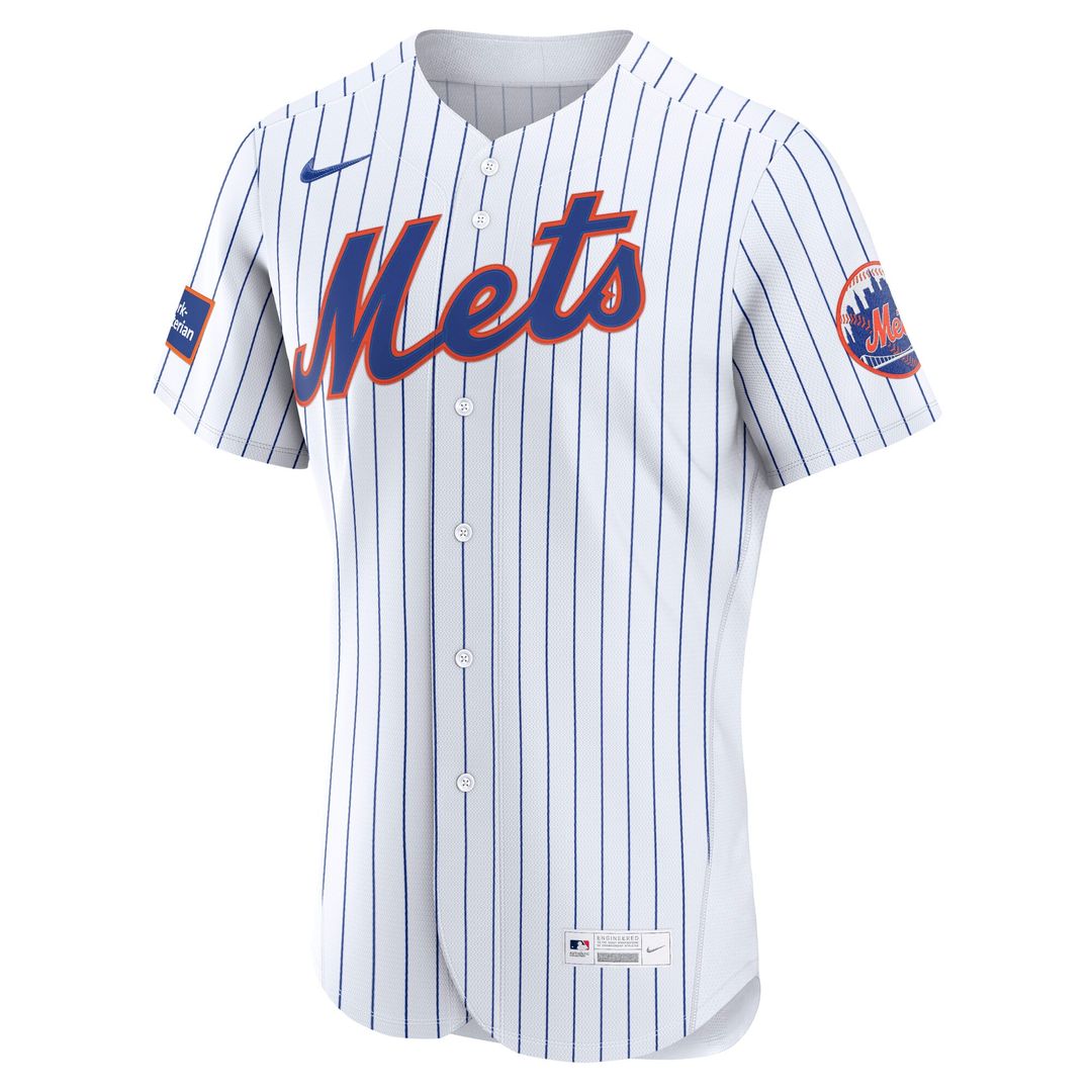 New York Mets Nike Alternate Authentic Sponsor Patch Jersey - Black Team Jersey Sports Fan Apparel
