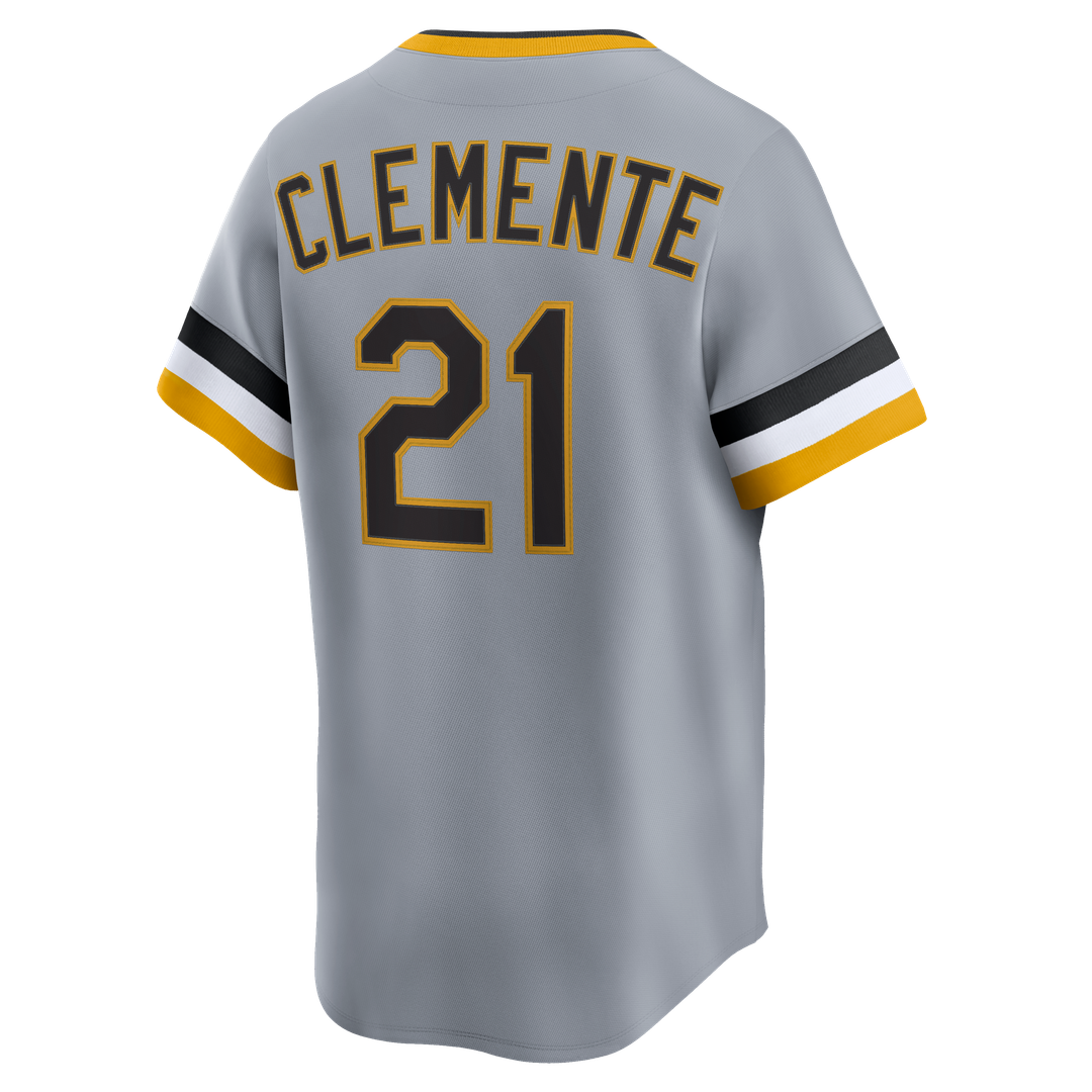 Pittsburgh Pirates Roberto Clemente Nike Throwback Cooperstown Limited Jersey - Gray Team Jersey Sports Fan Apparel