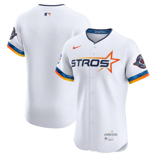 Houston Astros Nike 2025 City Connect Elite Jersey - White Team Jersey Sports Fan Apparel