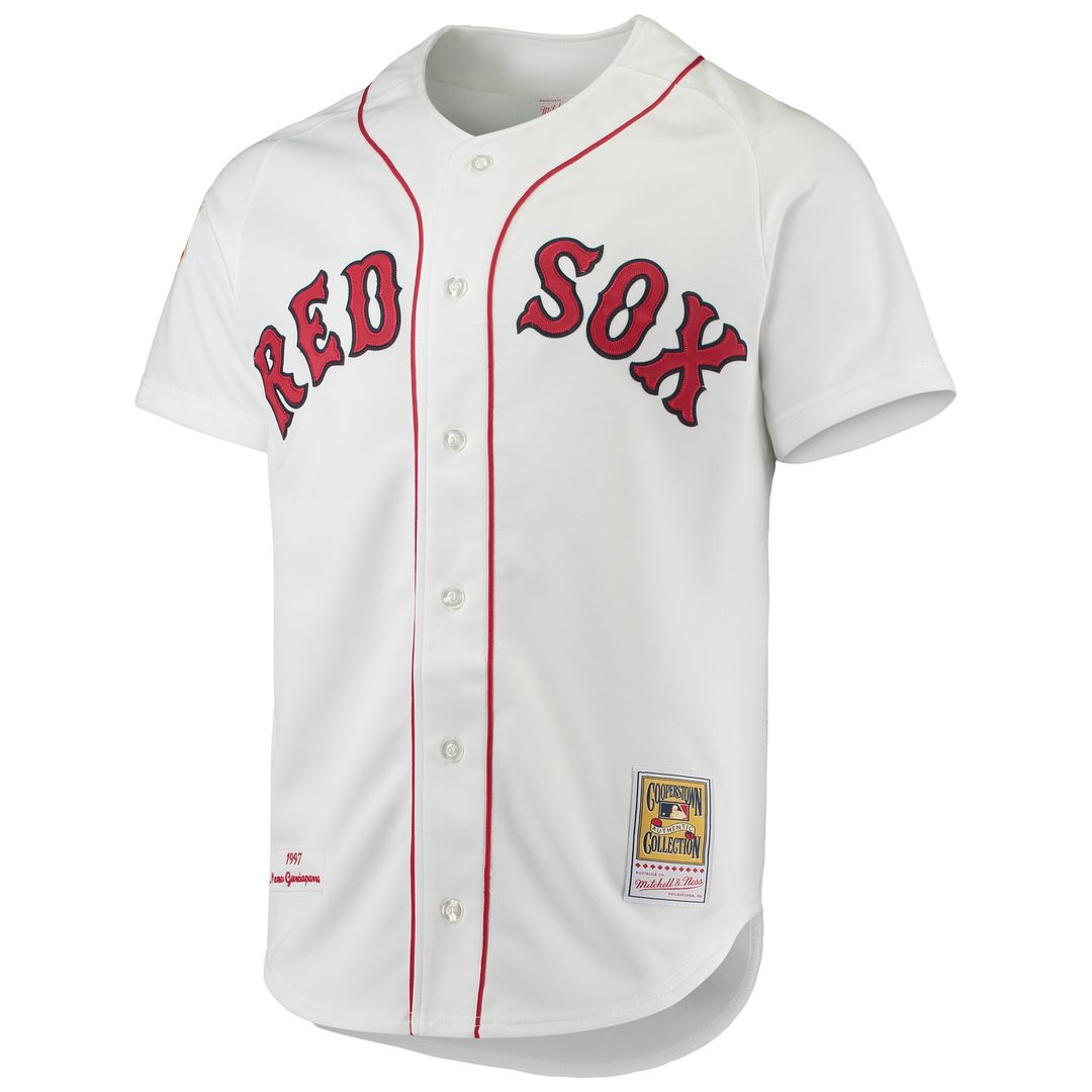Boston Red Sox Nomar Garciaparra Mitchell & Ness 1997 Cooperstown Authentic Jersey - White Team Jersey Sports Fan Apparel